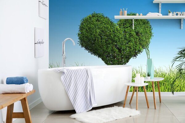 Carta da parati – Albero a forma di cuore