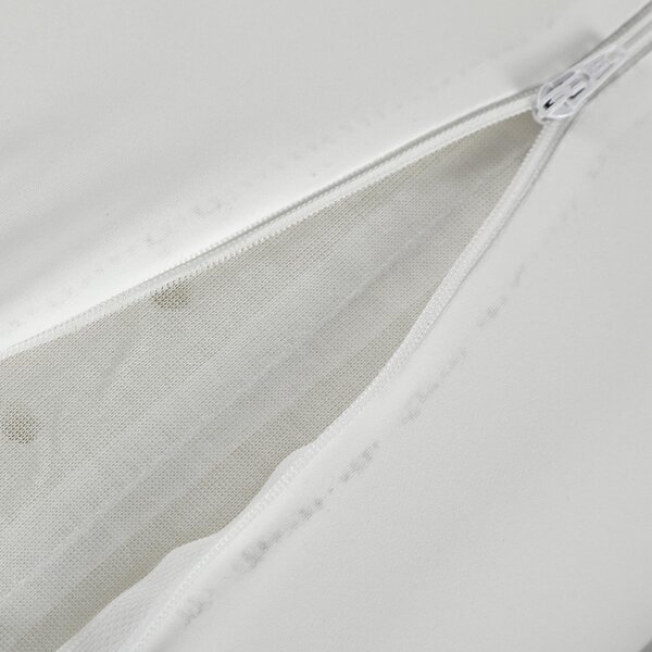 DecHome Cuscino Cervicale in Memory Foam a Doppia Altezza con Copertura Rimovibile, 60x40x10/12 cm colore Bianco Crema