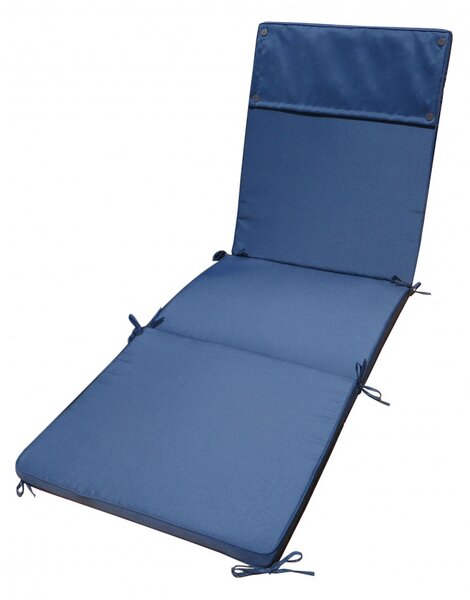 VivaGarden Cuscino Lettino Blu Scuro Sfoderabile e Idrorepellente 194.5x59x4 cm - CU805822