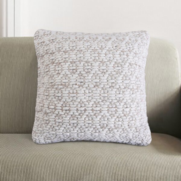 VivaGarden Cuscino Jean 45x45 cm in Cotone e Lana Ecr e Bianco - WO801838