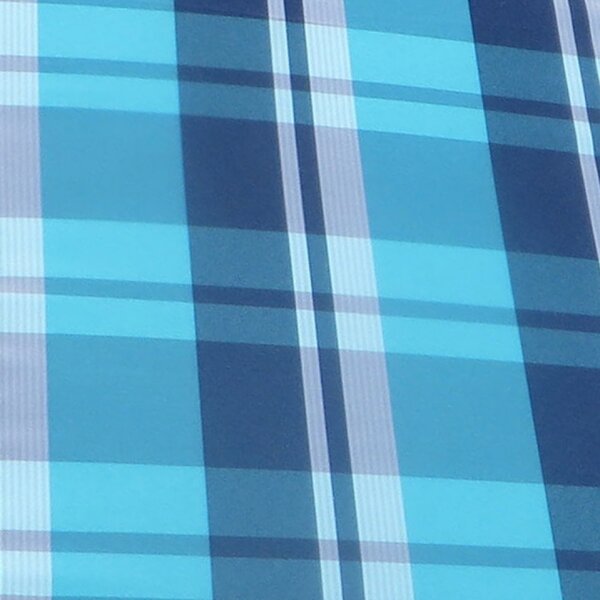 VivaGarden Cuscino Lettino Quadri Blu 194.5x59x4 cm Sfoderabile e Idrorepellente