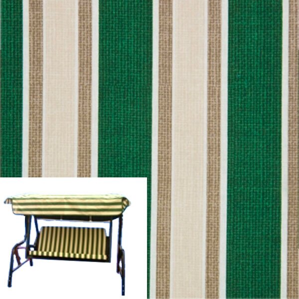 Xtra Cuscino per Dondolo da Giardino in Cotone Dimensioni 180x54x7 cm colore Verde