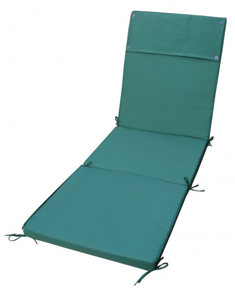 VivaGarden Cuscino Lettino Verde Scuro Rettangolare 194.5x59x4cm Idrorepellente e Sfoderabile - CU805782