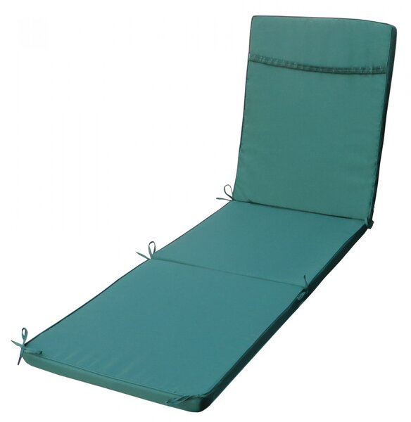 VivaGarden Cuscino Lettino Verde Scuro Rettangolare 194.5x59x4cm Idrorepellente e Sfoderabile - CU805782