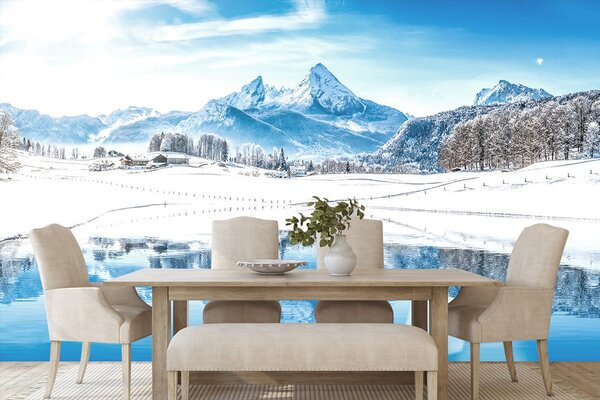 Carta da parati – Paesaggio innevato nelle Alpi
