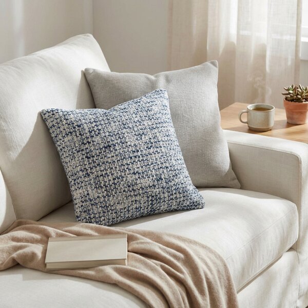 VivaGarden Cuscino Quadrato 45x45 cm Bianco e Blu Melange - WO801862