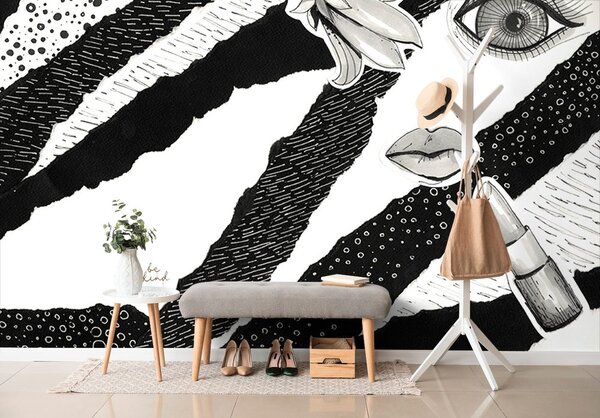 Carta da parati – Icona di Moda in Bianco e Nero