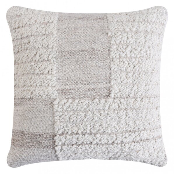 VivaGarden Cuscino Quadrato Ecr e Bianco 45x45x7 cm Fisso - WO801842
