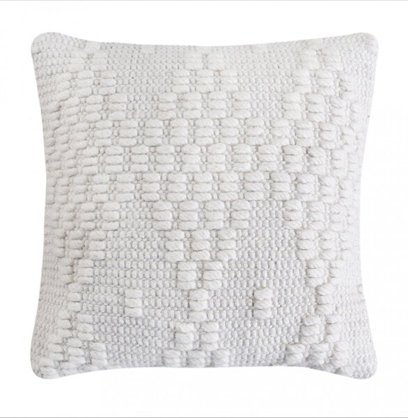 VivaGarden Cuscino Quadrato 45x45 cm in Cotone e Lana colore Bianco - WO801844