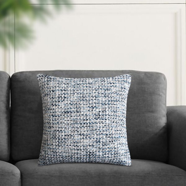 VivaGarden Cuscino Quadrato 45x45 cm Bianco e Blu Melange - WO801862