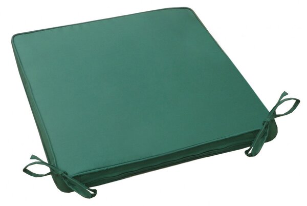 VivaGarden Cuscino per seduta Quadrato 40x40 cm in poliestere verde scuro sfoderabile - CU805779