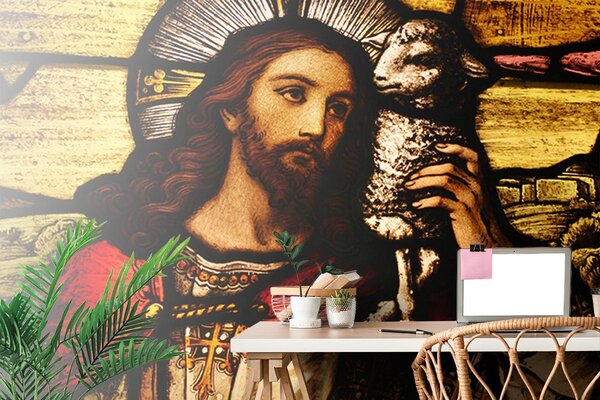 Carta da parati – Gesù con agnello