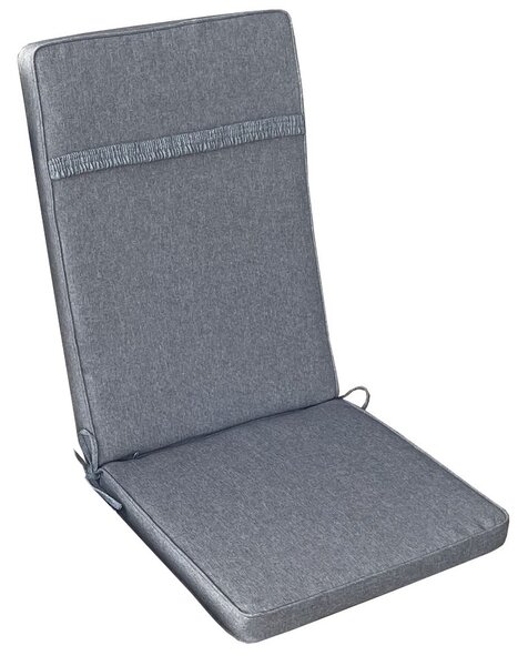 VivaGarden Cuscino Rettangolare Grigio Chiaro Melange in Poliuretano Espanso e Poliestere 90x40x4 cm - CU805842