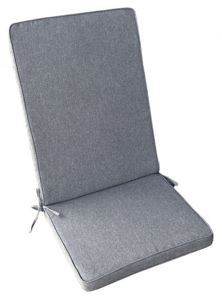 VivaGarden Cuscino Rettangolare Grigio Chiaro Melange in Poliuretano Espanso e Poliestere 90x40x4 cm - CU805842