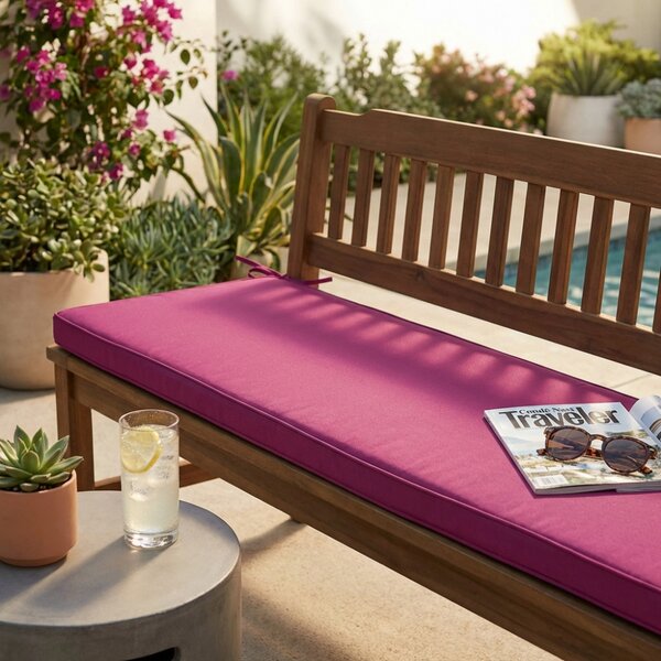 VivaGarden Cuscino Rettangolare Magenta 150x45x4 cm in Poliuretano Espanso - CU805784