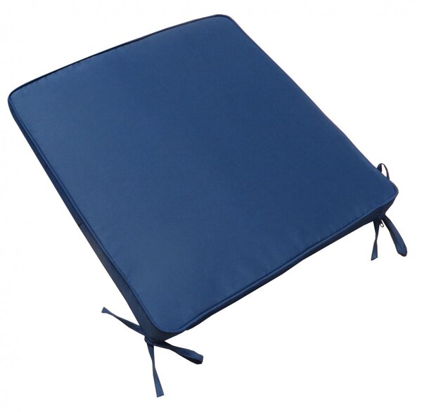 VivaGarden Cuscino Seduta Blu Scuro Quadrato 40x40 cm Idrorepellente e Sfoderabile in Poliuretano Espanso