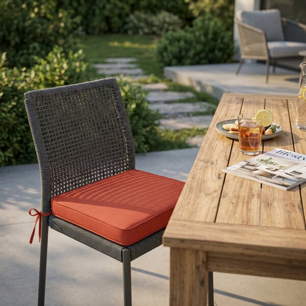 VivaGarden Cuscino Seduta Real Arancione 40x40x4 cm Sfoderabile e Idrorepellente - CU805811
