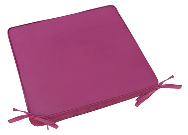 VivaGarden Cuscino Seduta Quadrato Bordeaux in Poliestere Sfoderabile e Idrorepellente 40x40x4 cm