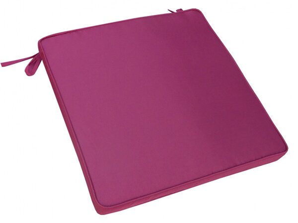 VivaGarden Cuscino Seduta Quadrato Bordeaux in Poliestere Sfoderabile e Idrorepellente 40x40x4 cm