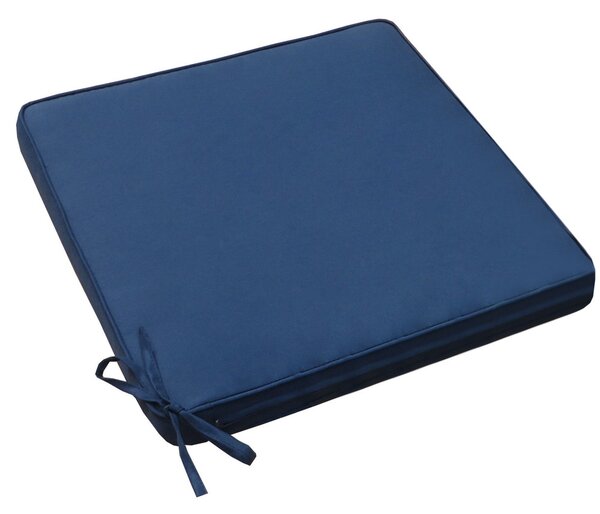 VivaGarden Cuscino Seduta Large Rettangolare 50x45 cm Quadri Blu Idrorepellente e Sfoderabile - CU805804