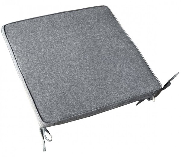 VivaGarden Cuscino Seduta Large Rettangolare Grigio Chiaro Melange sfoderabile e idrorepellente 50x45x4 cm - CU805844