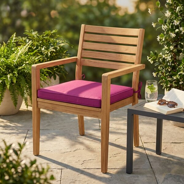 VivaGarden Cuscino Seduta Large Bordeaux 50x45x4 cm Sfoderabile e Idrorepellente - CU805788