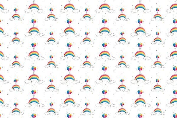 Carta da parati – Ombrelli arcobaleno