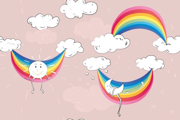 Carta da parati – Arcobaleno allegro