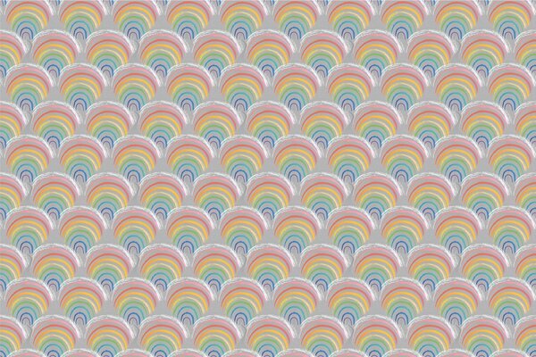 Carta da parati – Casette arcobaleno allegre