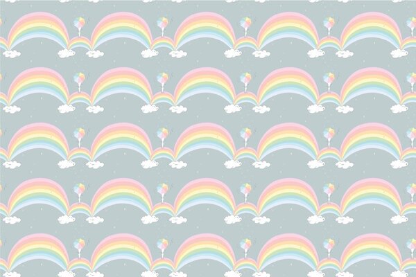Carta da parati – Pioggia arcobaleno