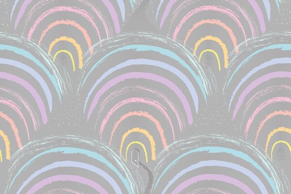 Carta da parati – Casette colorate dell'arcobaleno