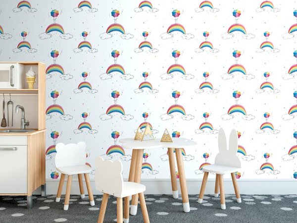 Carta da parati – Ombrelli arcobaleno