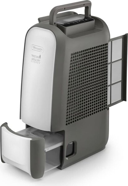 De Longhi Deumidificatore Portatile 7.5 Litri in 24 Ore Capacit Tanica 2.8 Litri Ionizzatore 34 dB - DNS80