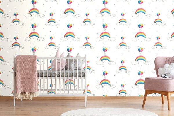 Carta da parati – Ombrelli arcobaleno