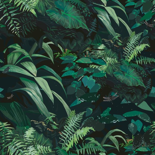 Carta da parati – Foresta pluviale verde fitta
