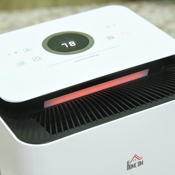 DecHome Deumidificatore Portatile da 10L con 5 Modalit 2 Velocit Timer 24h e Ruote 25x25x50.5cm colore Bianco - 950WTS431