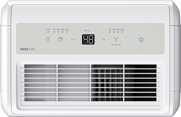 Ariston Deumidificatore Portatile per la casa muffa 10 Litri in 24 Ore Tanica 1,85 Litri Superficie 20m2 colore Bianco - DEOS10 EVO