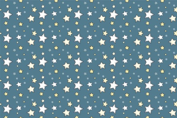 Carta da parati – Stelline spaziali con sfondo blu