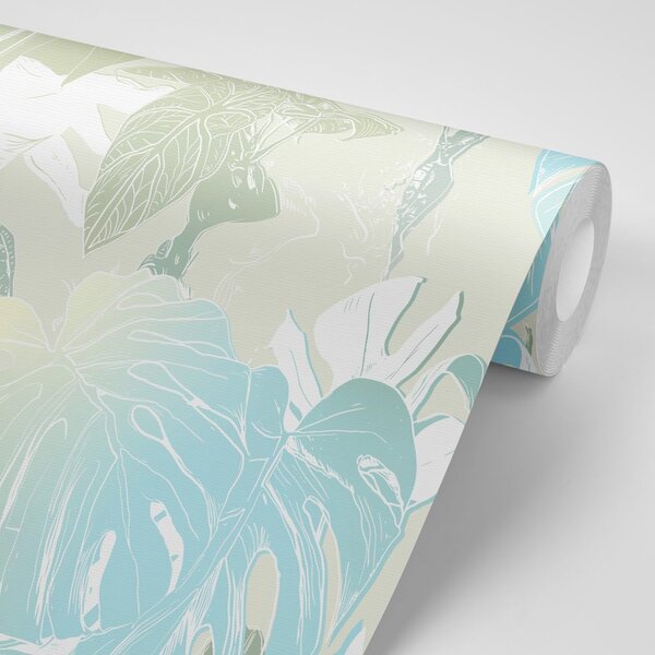 Carta da parati – Foglie magiche di monstera