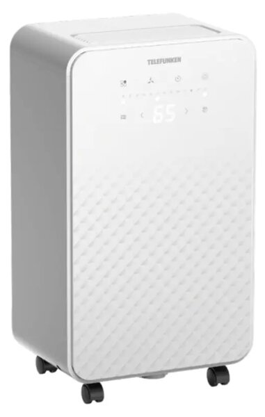Telefunken Deumidificatore Portatile per la casa muffa 12 Litri in 24 Ore Tanica 2 Litri Touch con Timer colore Bianco - M09319
