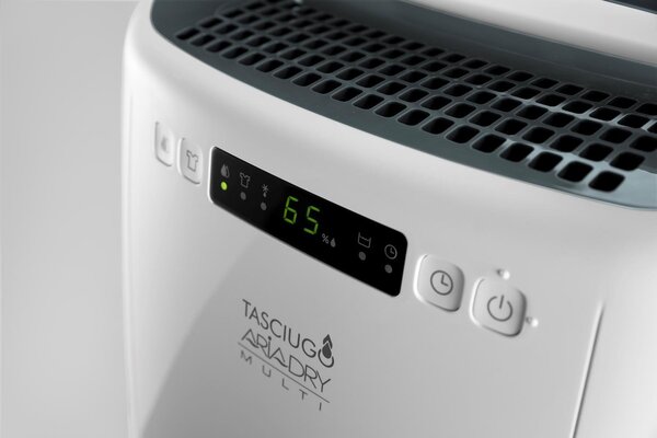 De Longhi Deumidificatore Portatile per la casa muffa 16 Litri in 24 Ore Capacit Tanica 2,1 Litri con Timer colore Bianco - DEXD216RF