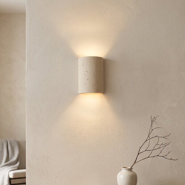 Lampada da parete Japandi Beige 2 luci - Travi