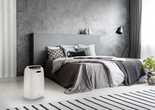 De Longhi Deumidificatore Portatile per la casa muffa 16 Litri in 24 Ore Capacit Tanica 2,1 Litri con Timer colore Bianco - DEXD216RF