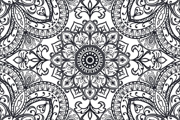 Carta da parati – Ornamento in bianco e nero