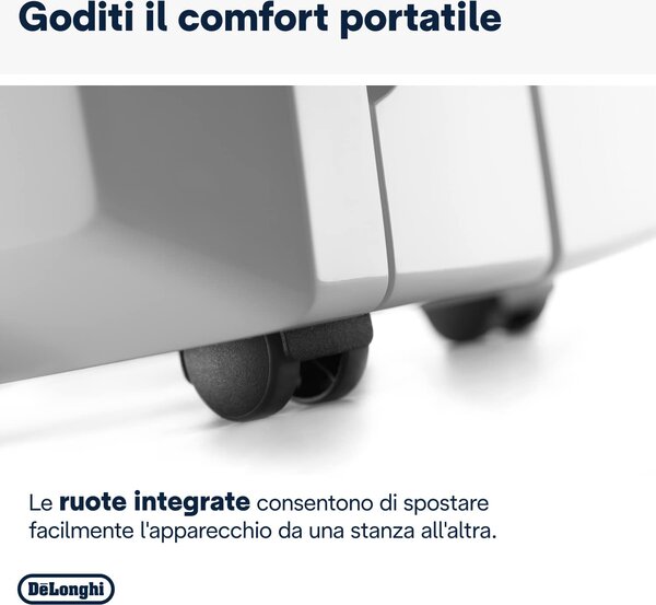 De Longhi Deumidificatore Portatile per la casa muffa 30 Litri in 24 Ore Tanica 7 Litri 51 dB - DD230P