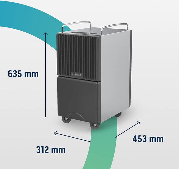 OLIMPIA SPLENDID Deumidificatore Portatile per la casa muffa 30 Litri in 24 Ore Tanica 8 Litri scocca acciaio inox - 02106 SECCOPROF 30 P