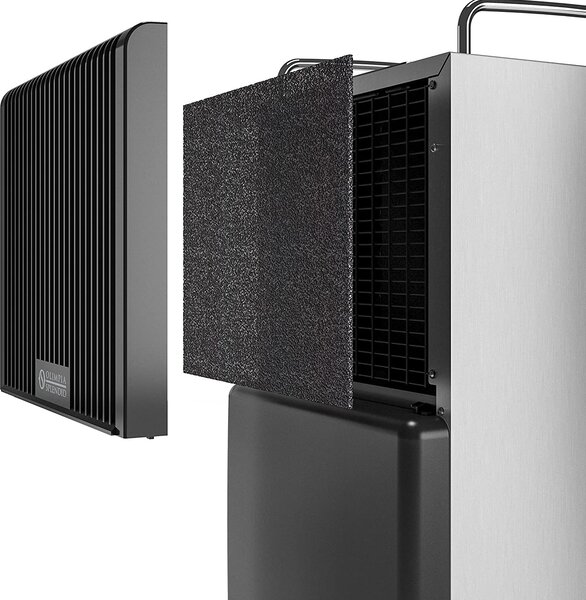 OLIMPIA SPLENDID Deumidificatore Portatile per la casa muffa 30 Litri in 24 Ore Tanica 8 Litri scocca acciaio inox - 02106 SECCOPROF 30 P