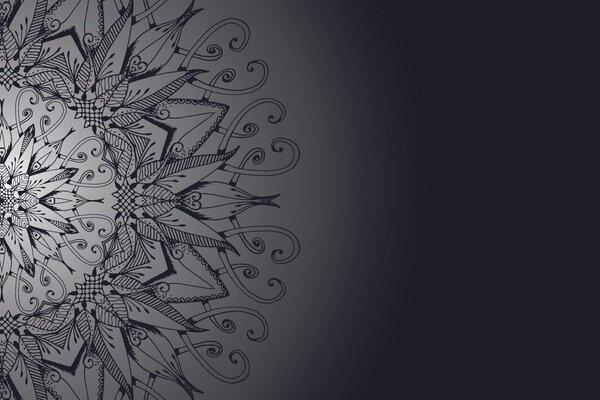 Carta da parati – Mandala in tonalità scura
