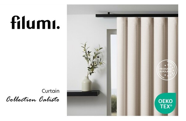 Tenda parzialmente oscurante color crema 265x250 cm Calisto – Filumi