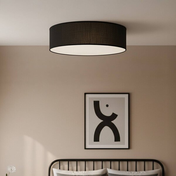 Plafoniera soffitto Marshall Milagro Lighting, dimmerabile, Nero, Soggiorno / Sala da pranzo, Legno, Moderno, Plafoniera